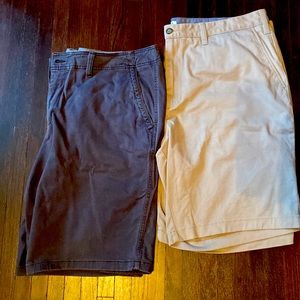Mens Blue Lucky Brand shorts and Khaki Nautica Shorts